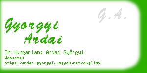 gyorgyi ardai business card