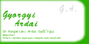 gyorgyi ardai business card